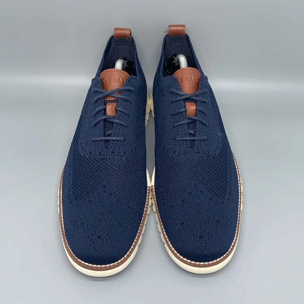 Cole Haan Zerogrand Stitchlite Oxford Navy Blue Dress Shoes C24947 Men's Sz 11